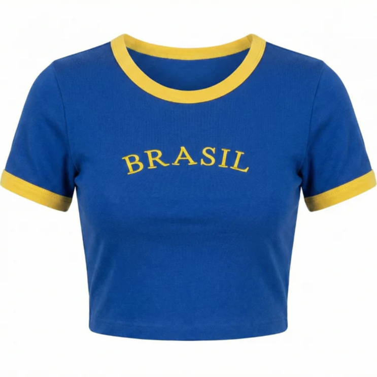 Baby Look Brasil Azul | Copa 2026/2027 - Feminino