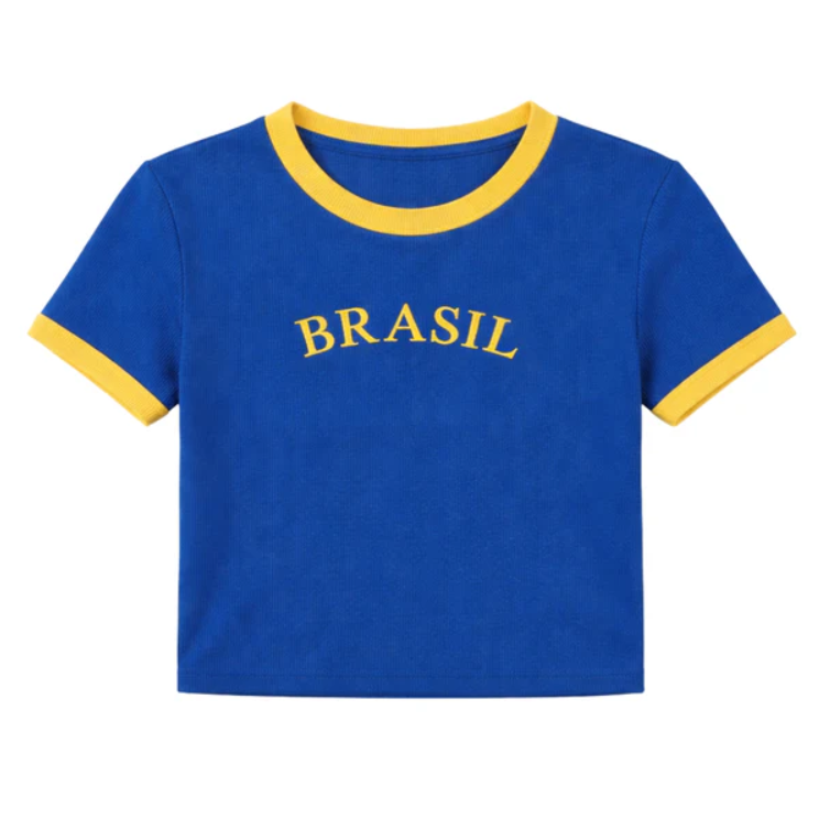 Baby Look Brasil Azul | Copa 2026/2027 - Feminino