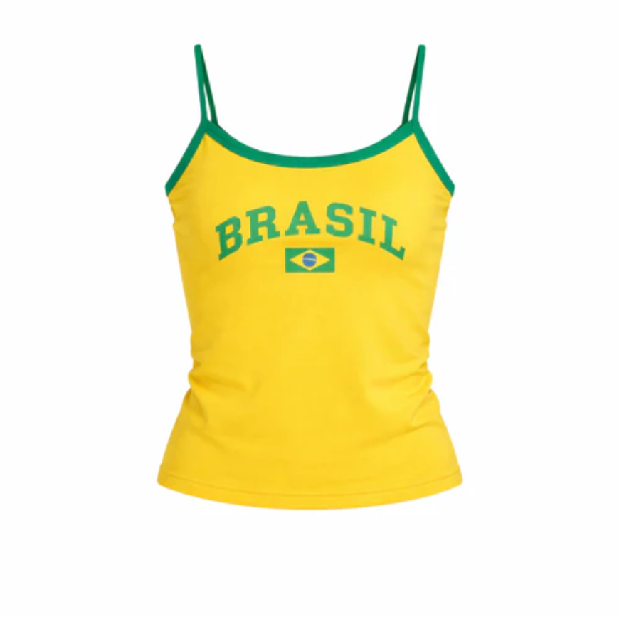Top Regata Brasil Amarela | Copa 2026/2027 - Feminino