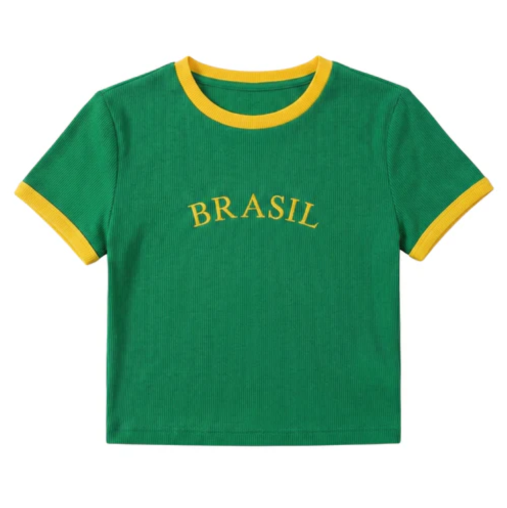 Baby Look Brasil Verde | Copa 2026/2027 - Feminino